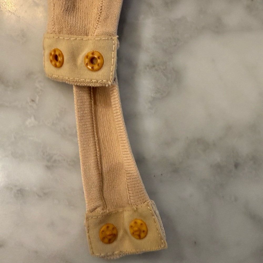 Vici Beige Ribbed Button-Up Bodysuit - Picture 3 of 5